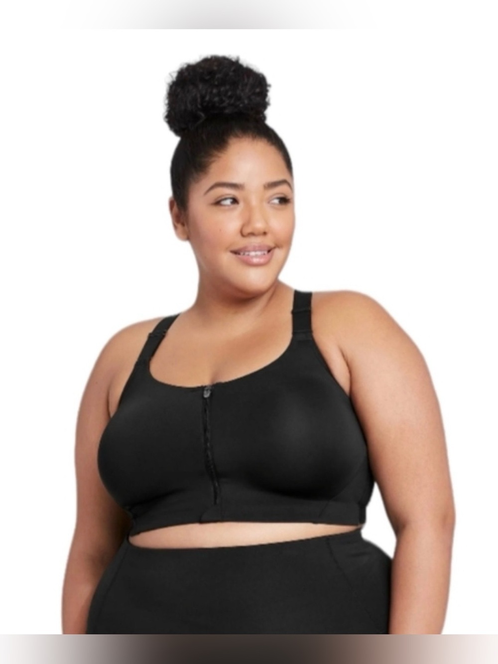 High Support athletic zipper front sport bra size 42C